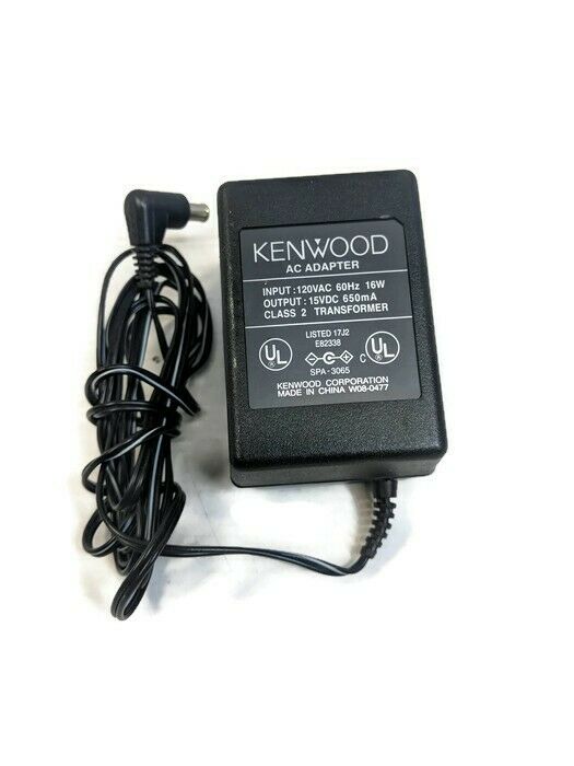 New KENWOOD W08-0477/05 15V 650mA AC ADAPTER CLASS 2 TRANSFORMER POWER SUPPLY